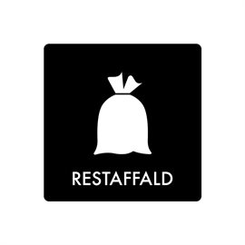 Skilt til affaldssortering 60x60 - restaffald