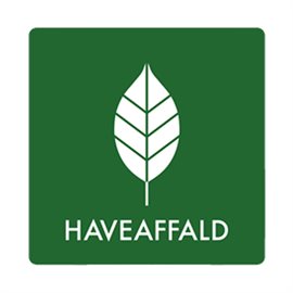 Skilt til affaldssortering 120x120 - haveaffald