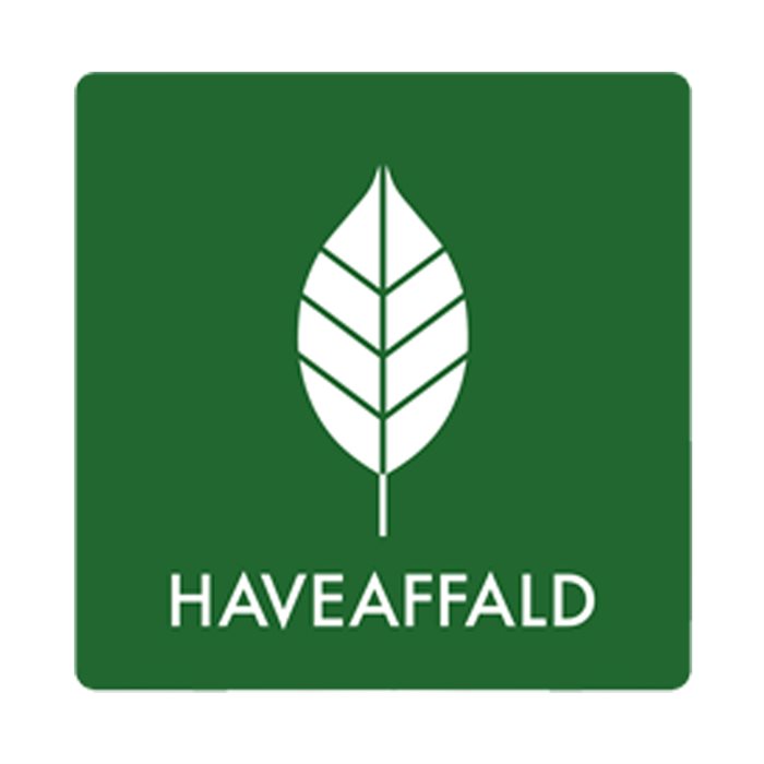 Skilt til affaldssortering 120x120 - haveaffald