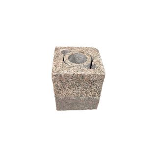 Granitvase Rød Bohus 15x15 cm indsats 7 cm